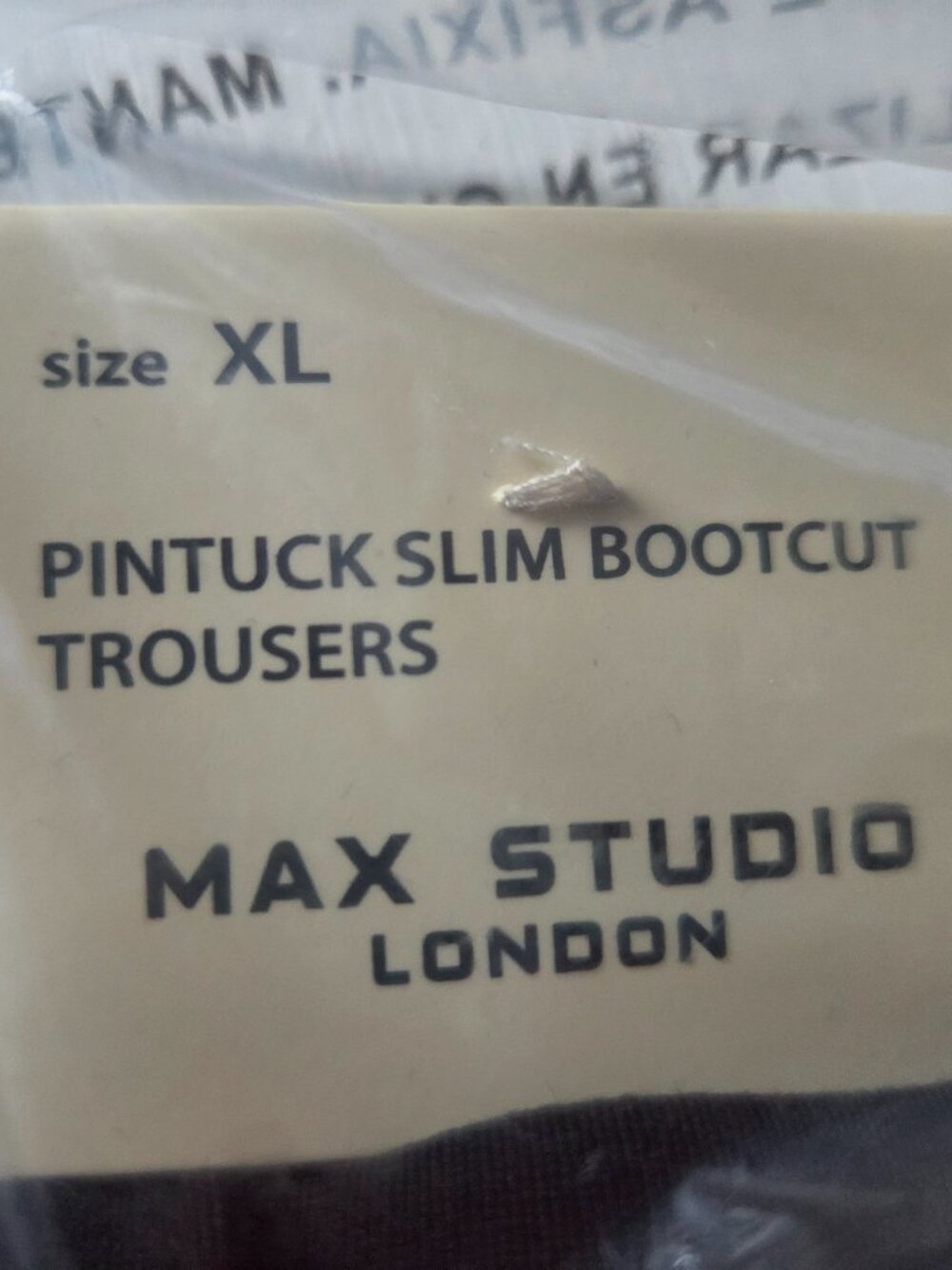 Max studio high rise pintuck slim bootcut pants - black ponte stretch - size XL